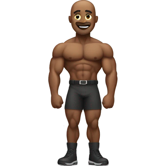 buff guy with arms cross facing camera emoji
