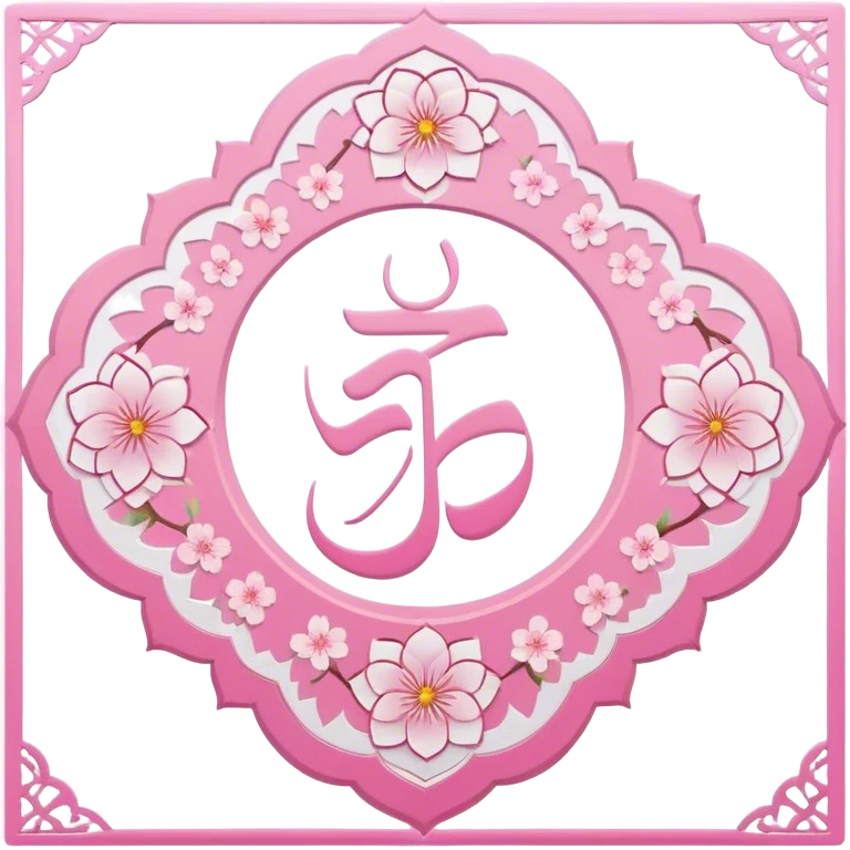 Namaz mat with sakura design emoji