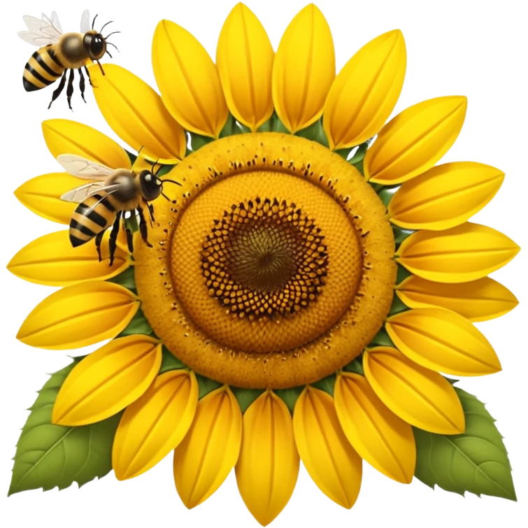 Sunflower with bees emoji
