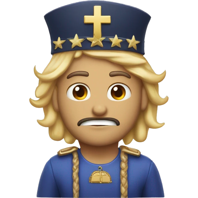 Cruz com cobrana frente e coroa e asas encima  emoji