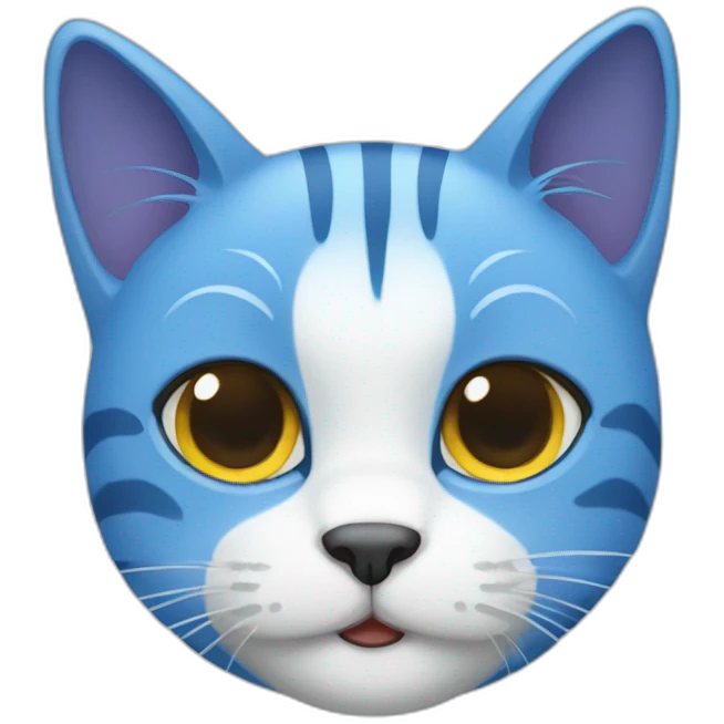a blue cat emoji