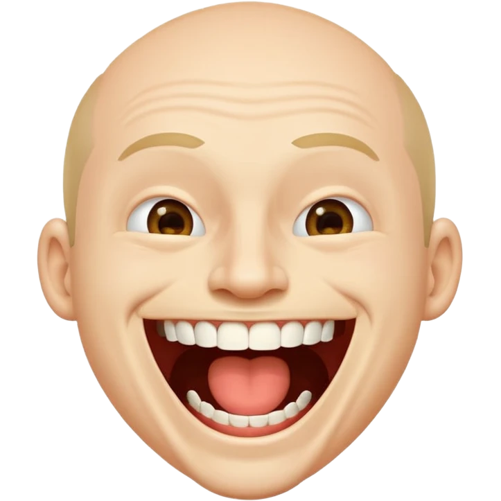 man laugh her mouth wide open emoji