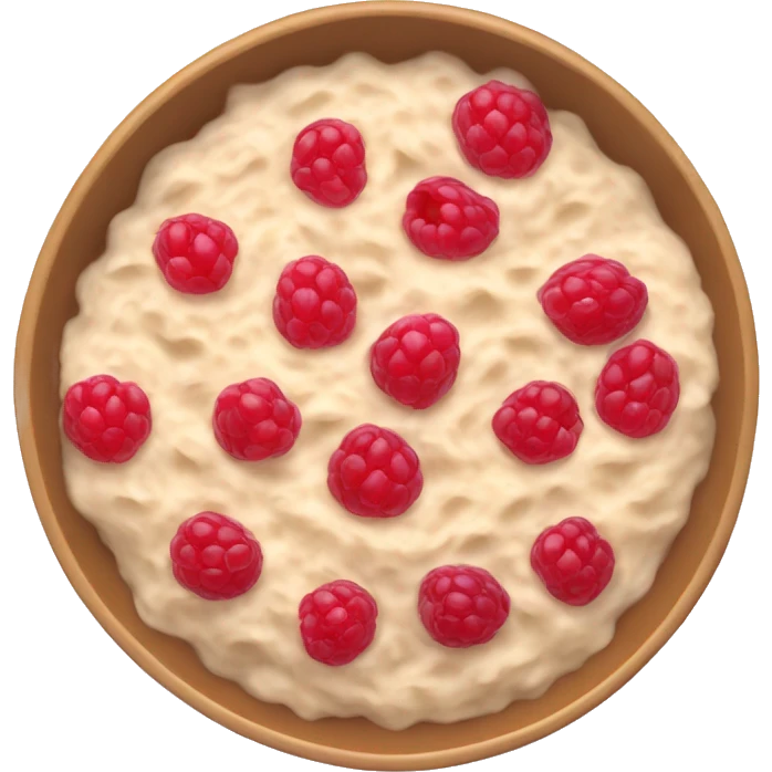 oatmeal porridge with raspberries emoji