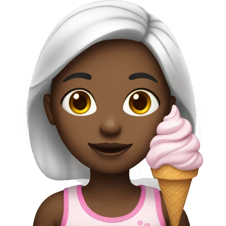 Girl with an ice cream  emoji