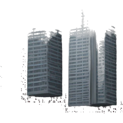 Two skyscrapers with a black background emoji