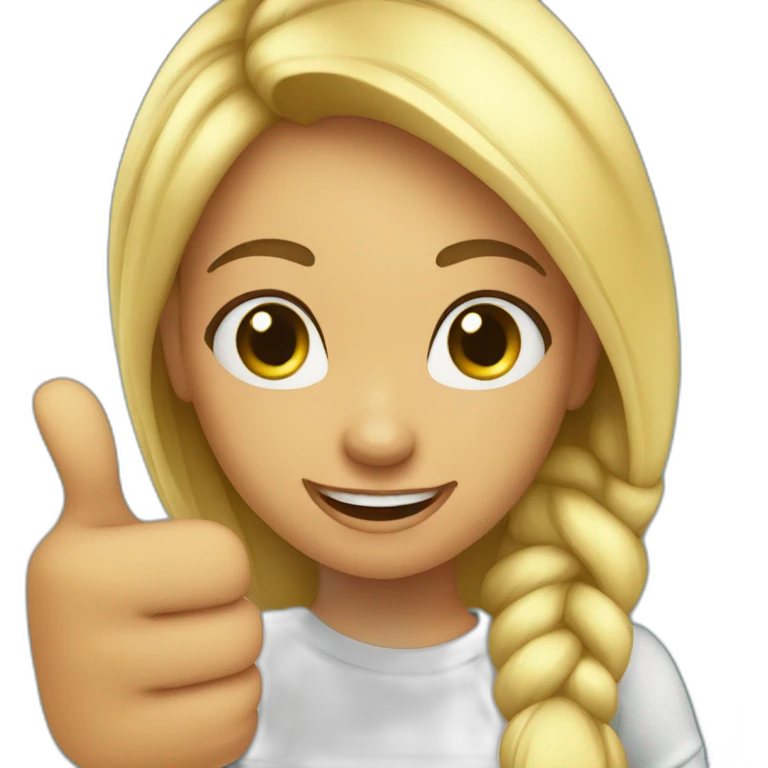 positiv girl thumbs up  emoji