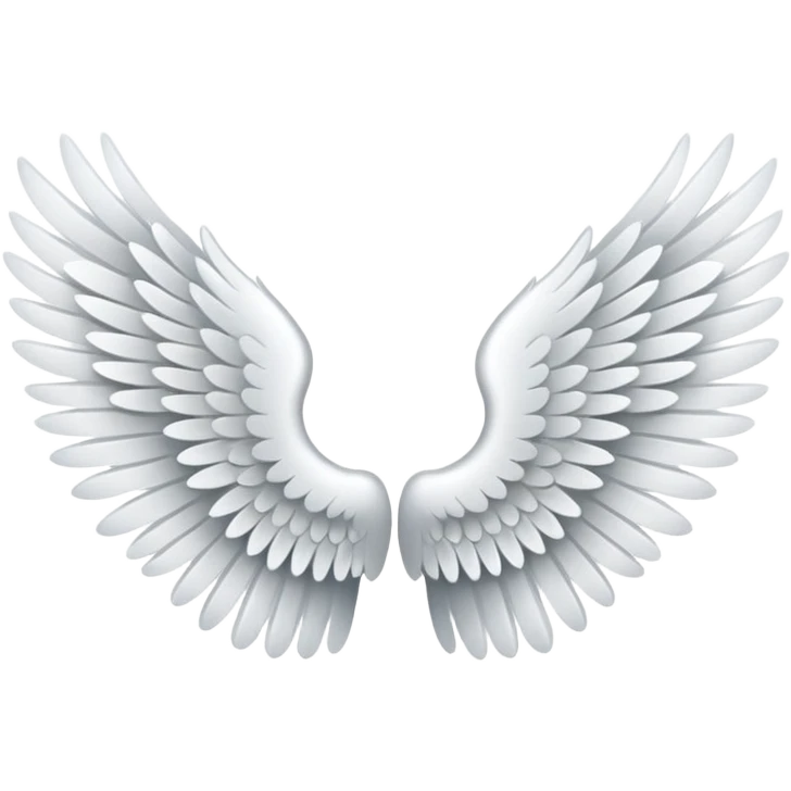 white angel wings icon emoji