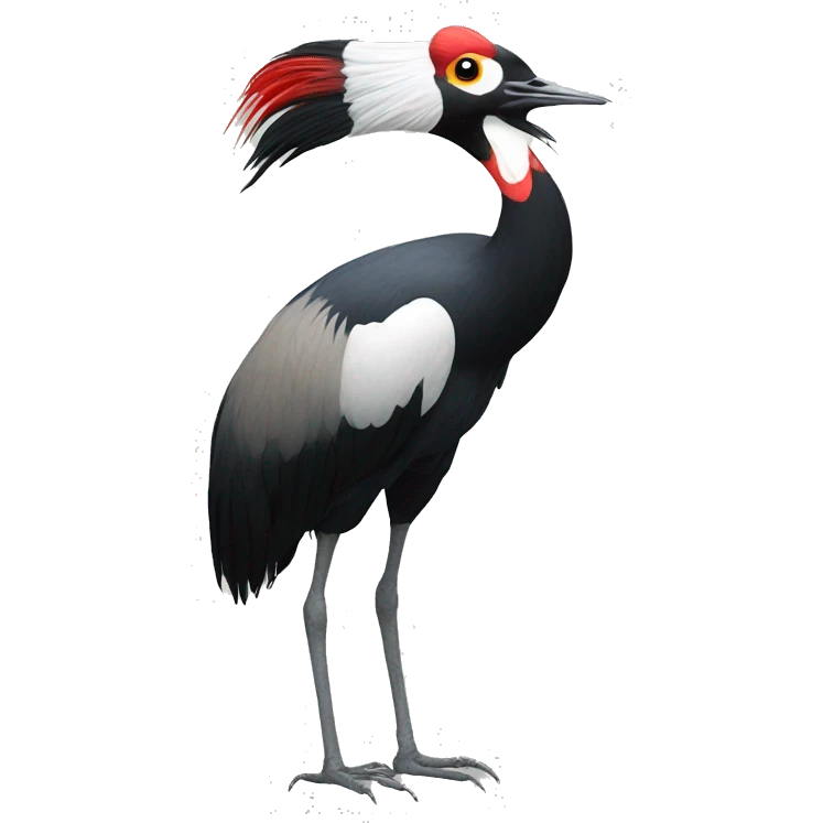 Black crowned crane emoji