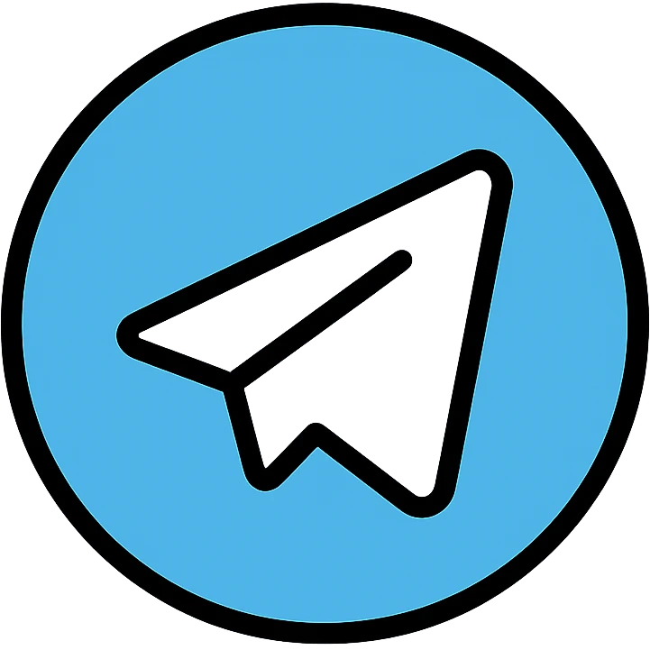 Telegram logo, modern icon style, clean lines, simple color palette, minimalistic design emoji