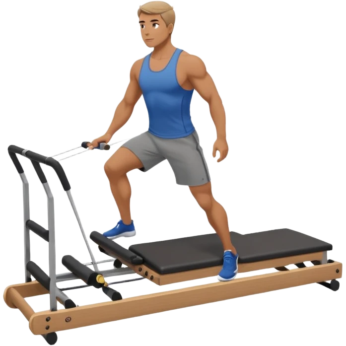 guy workout pilates reformer  emoji