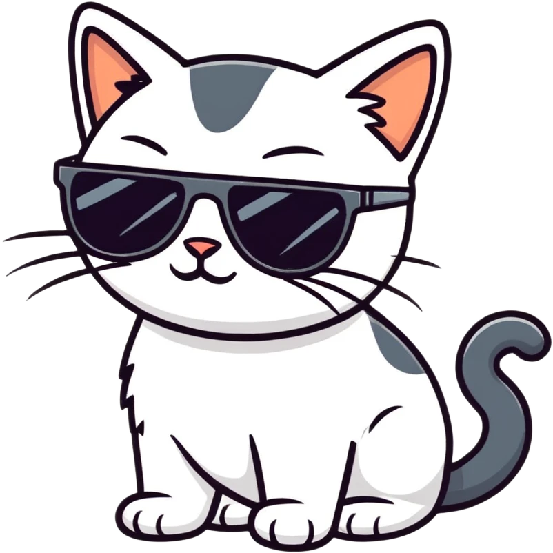 Cat with sunglasses emoji