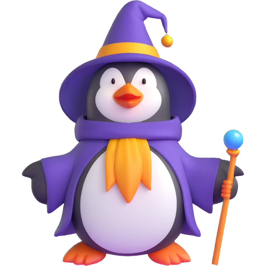 penguin wizard emoji