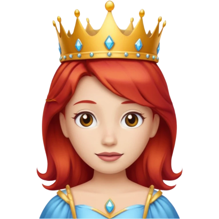 emoji princes ruiva com coroa  emoji