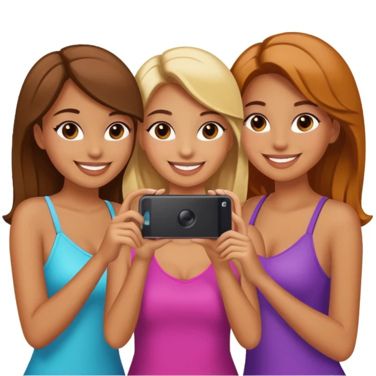 girls taking photo in club background emoji
