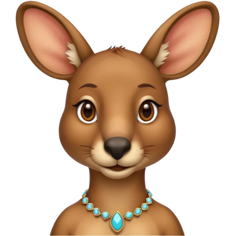 kangaroo with earrings emoji