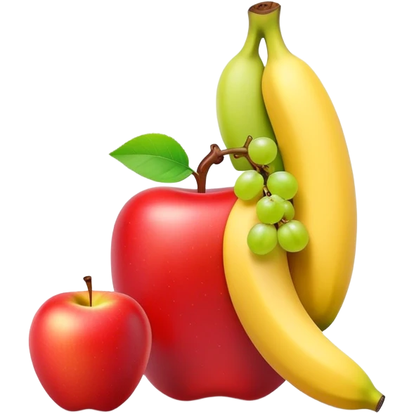 gas cannister surrounded by an apple, banana, and grape emoji