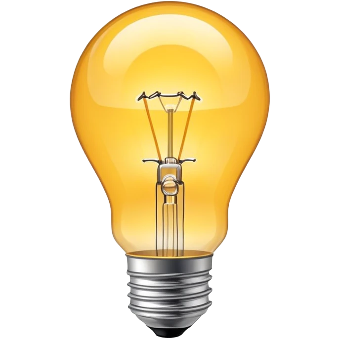 incandescent light bulb with glowing filament emoji