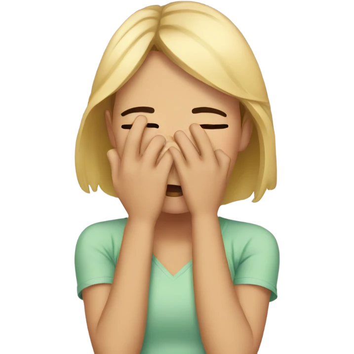 Girl covering eyes embarrassed emoji
