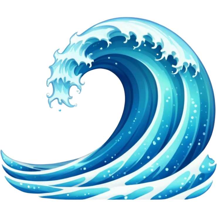 glitter wave ocean surf cian emoji