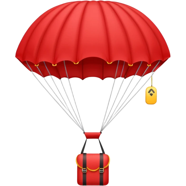 red parachute emoji