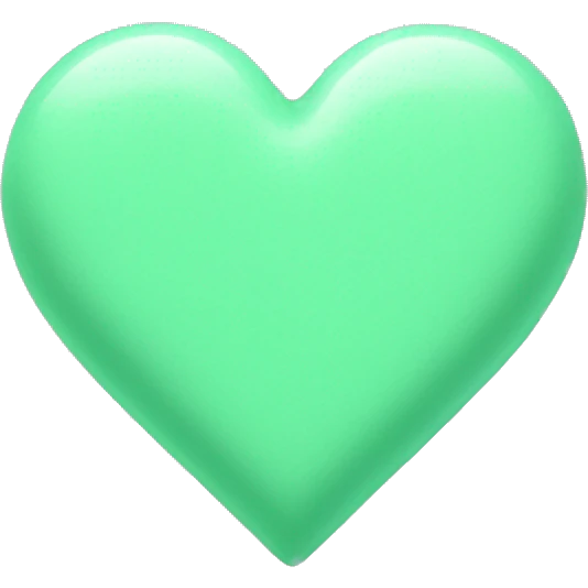 Mint green heart emoji