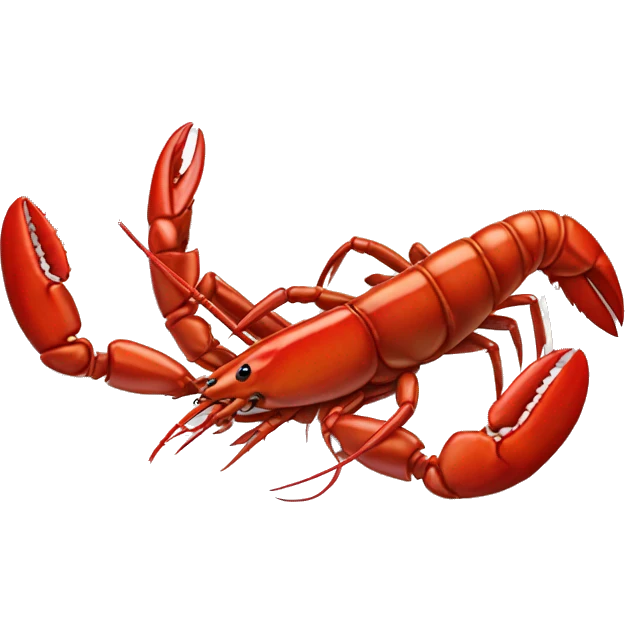 2 lobsters holding claws emoji