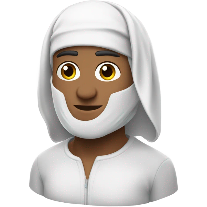 Nigga White AirPod and a durag emoji