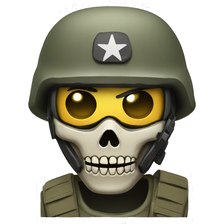 call of duty soldier with skull mask emoji