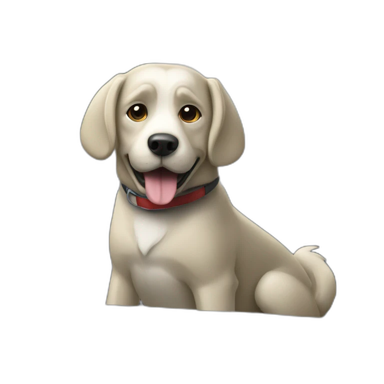 chien conduit voiture emoji