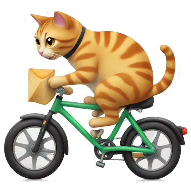 Cat on a bike eating a sandwich  emoji