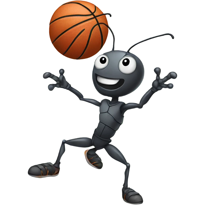 Ant playing basketball  emoji