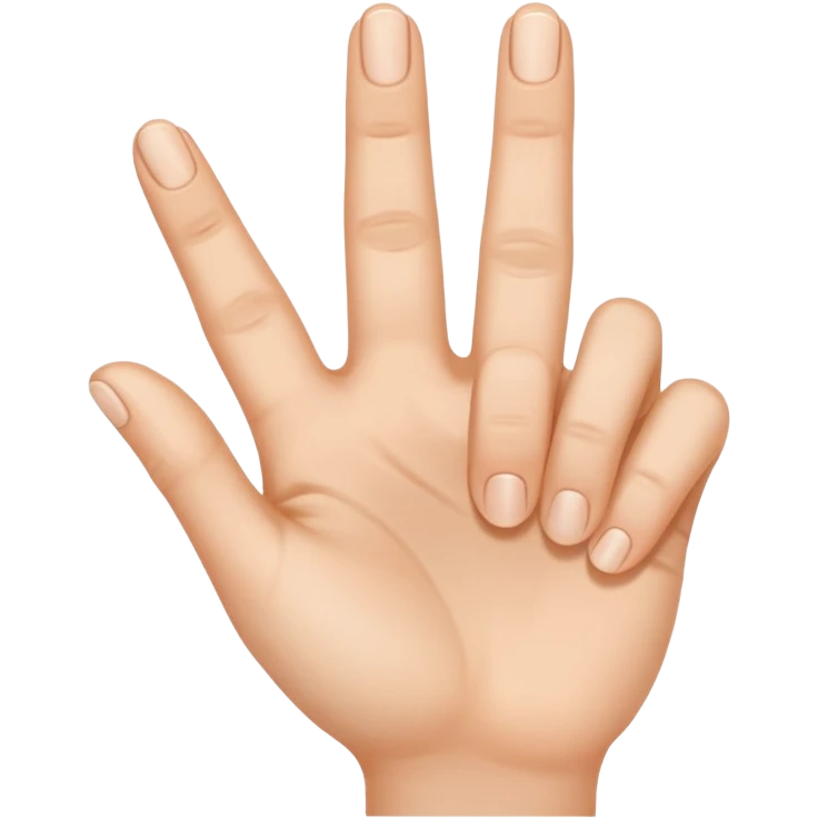 two hands making an M with thumb and pointer finger emoji