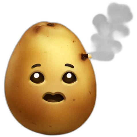 a smoking potato emoji