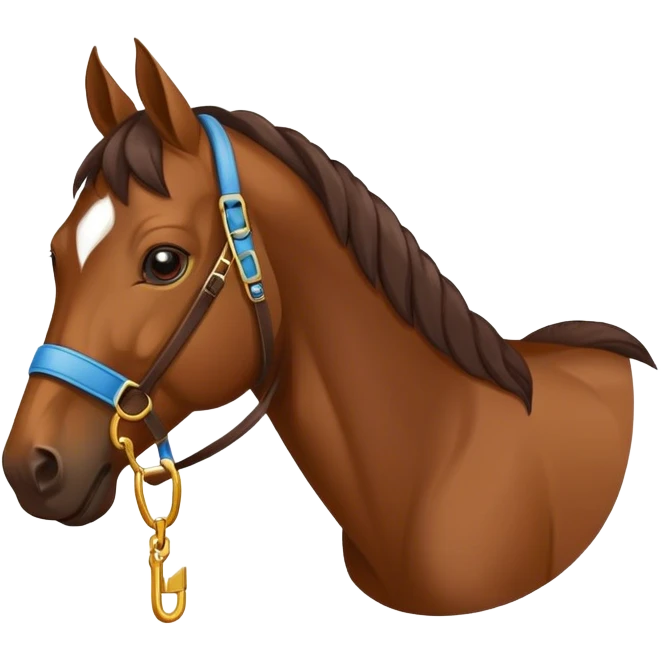 Bay horse with snip marking emoji