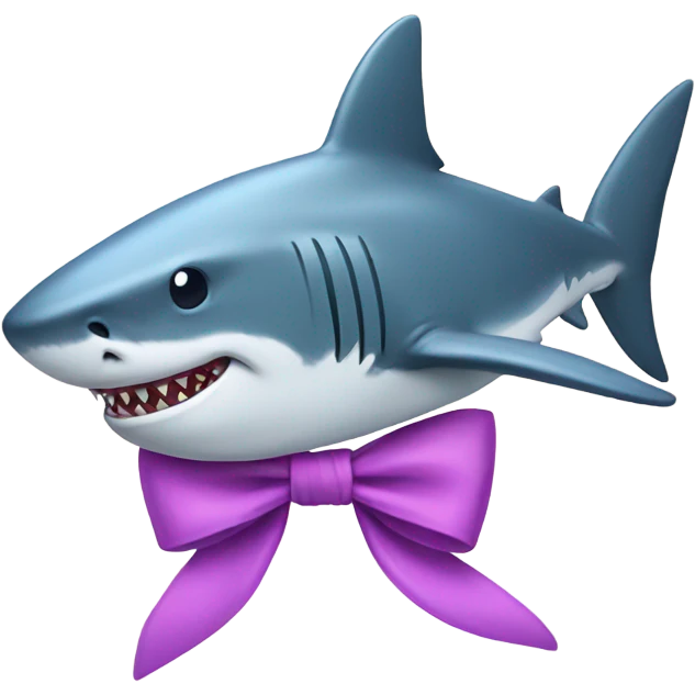 🦈 with🎀 emoji