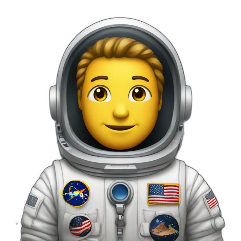 Astronauta con corbata emoji