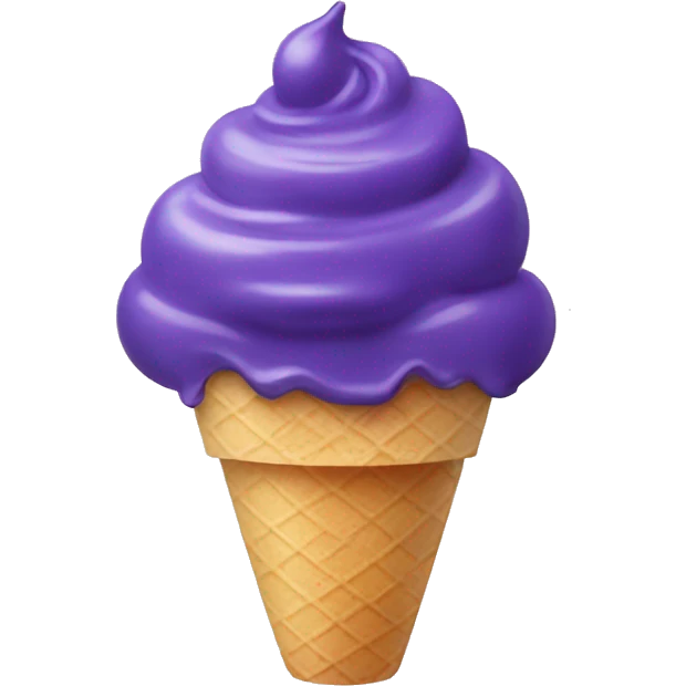 Blueberry frozen yogurt emoji