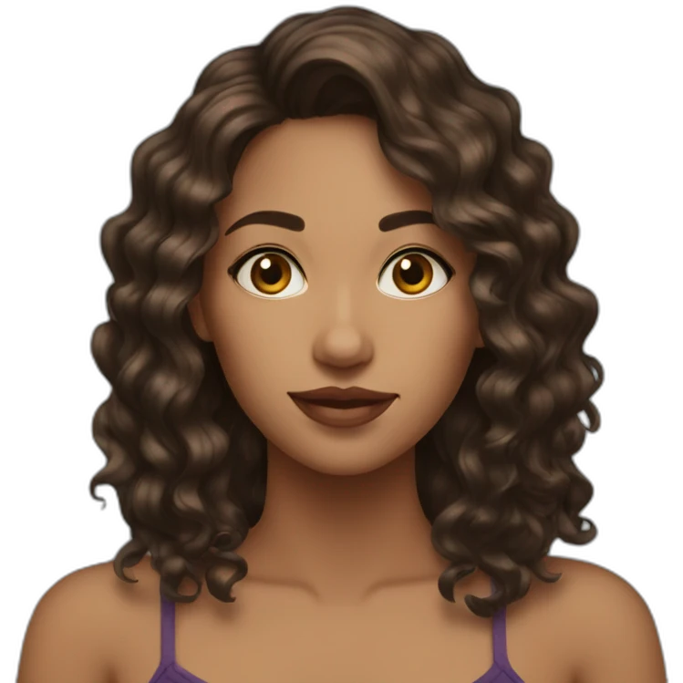 brunette wavy nairana emoji