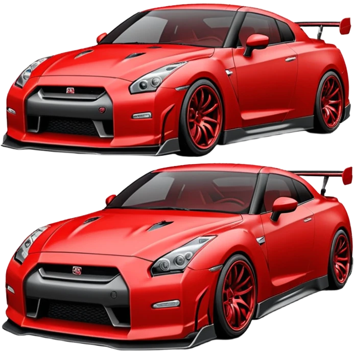 GTR com body kit vermelha emoji