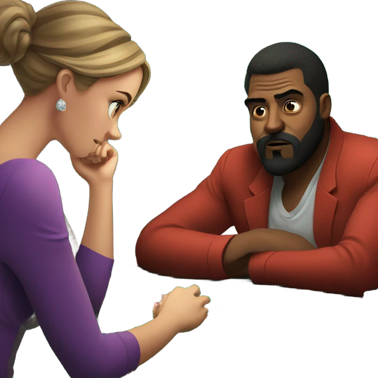 Sad bearded man loses money at casino with date emoji