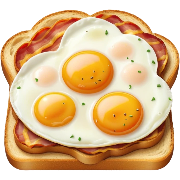 Egg and bacon toast emoji