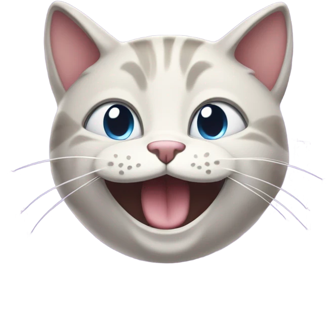 lavender cat emoji laughing out loud emoji
