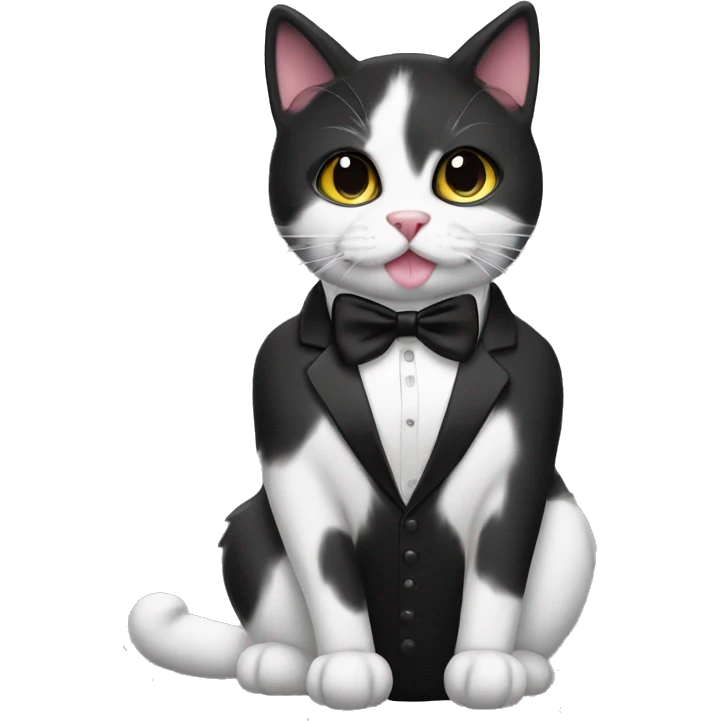 makeup tuxedo cat girly emoji