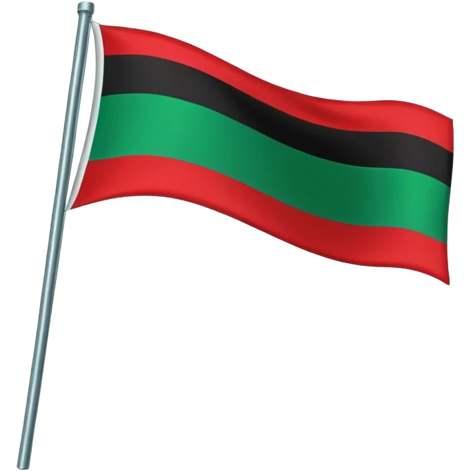 red,black, green horizontal stripe flag emoji