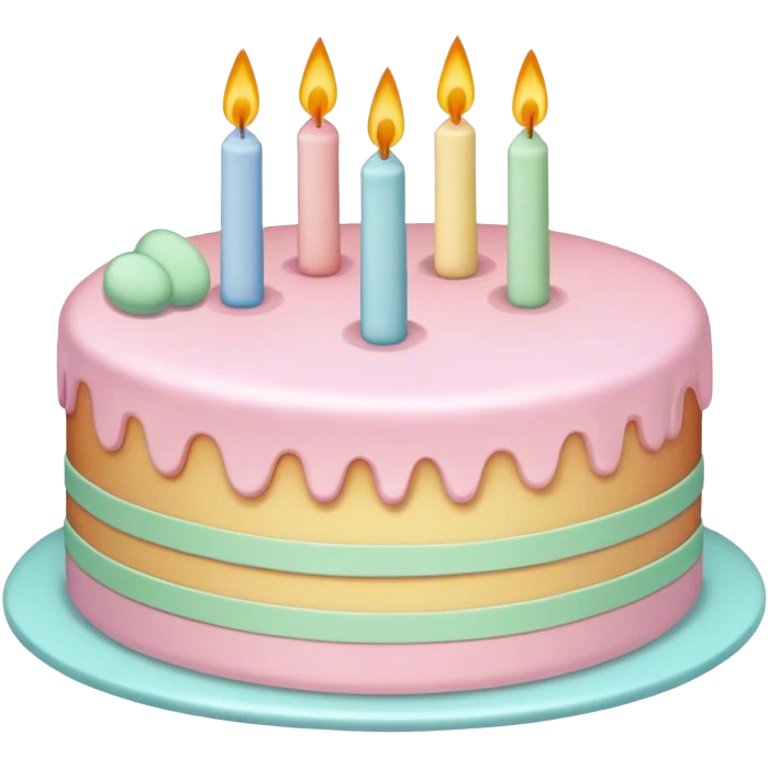 Pastel cake emoji
