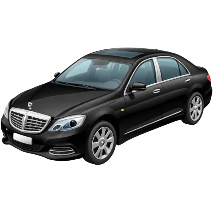 Crée-moi une voiture noire, berline, très classe La voiture  en long 2025classe S que d’un côté emoji