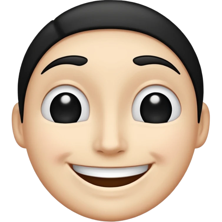 A smile face one side black on left on right white emoji