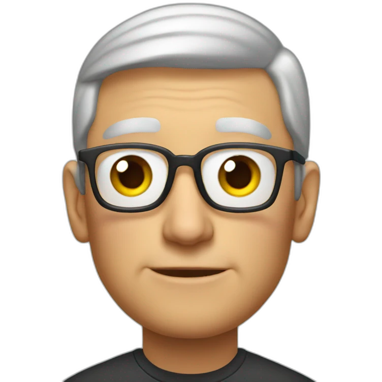 Tim cook with star emoji eyes emoji