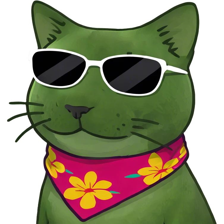 Cat with sunglasses emoji