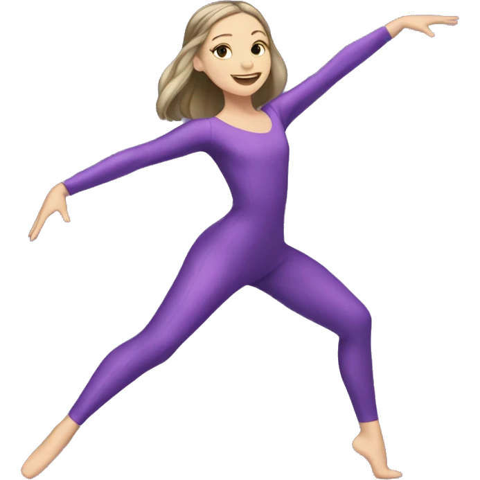 Maddie Ziegler dancing in a purple costume emoji